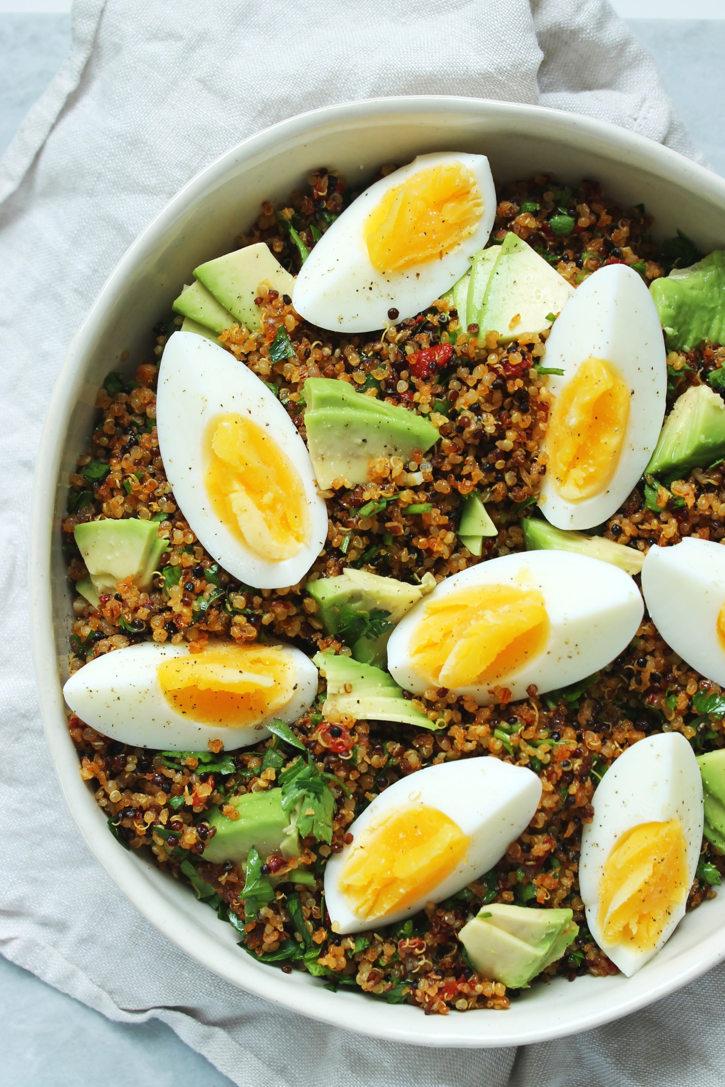Crispy quinoa and egg salad | Beloved Kitchen