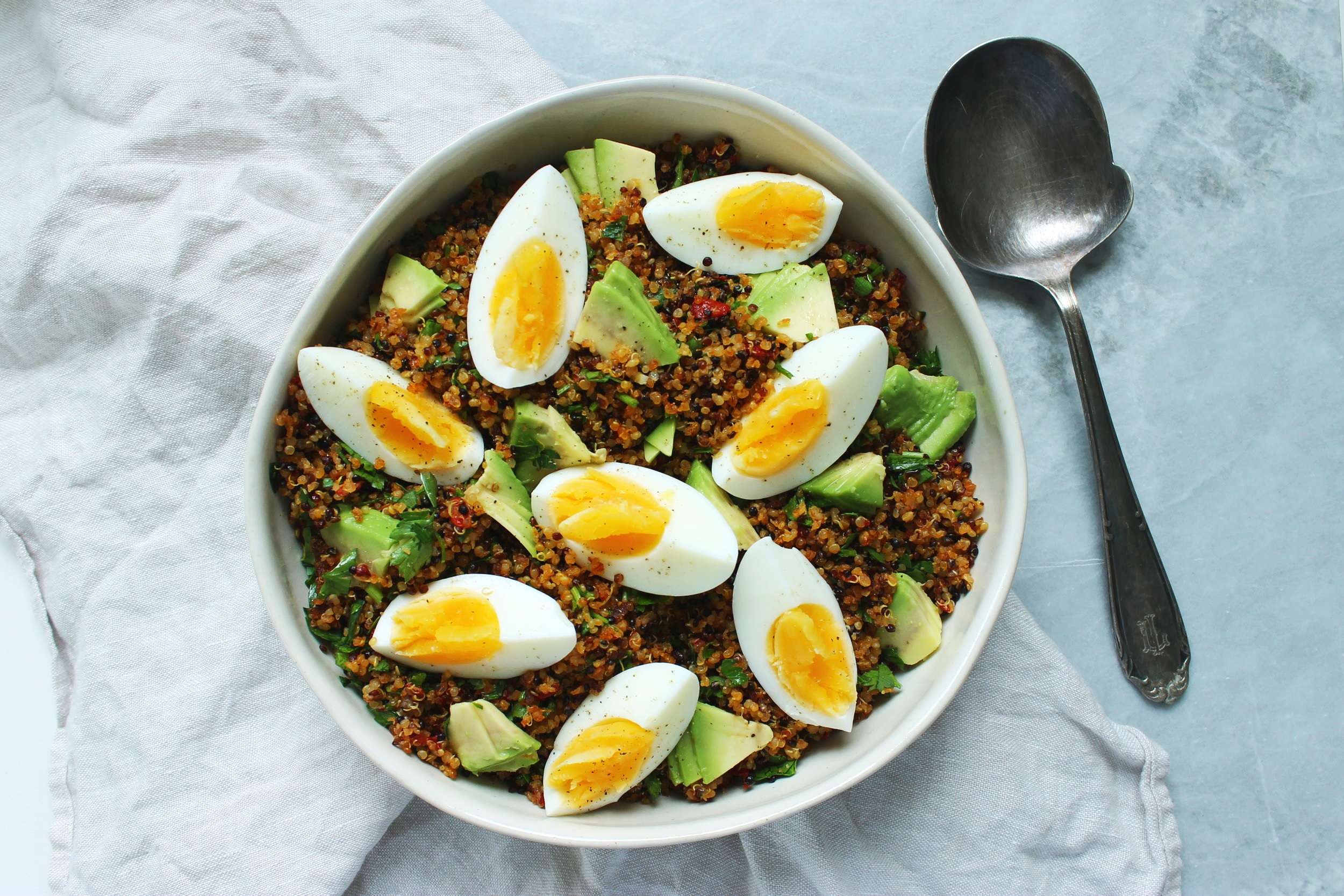 Crispy quinoa and egg salad | Beloved Kitchen